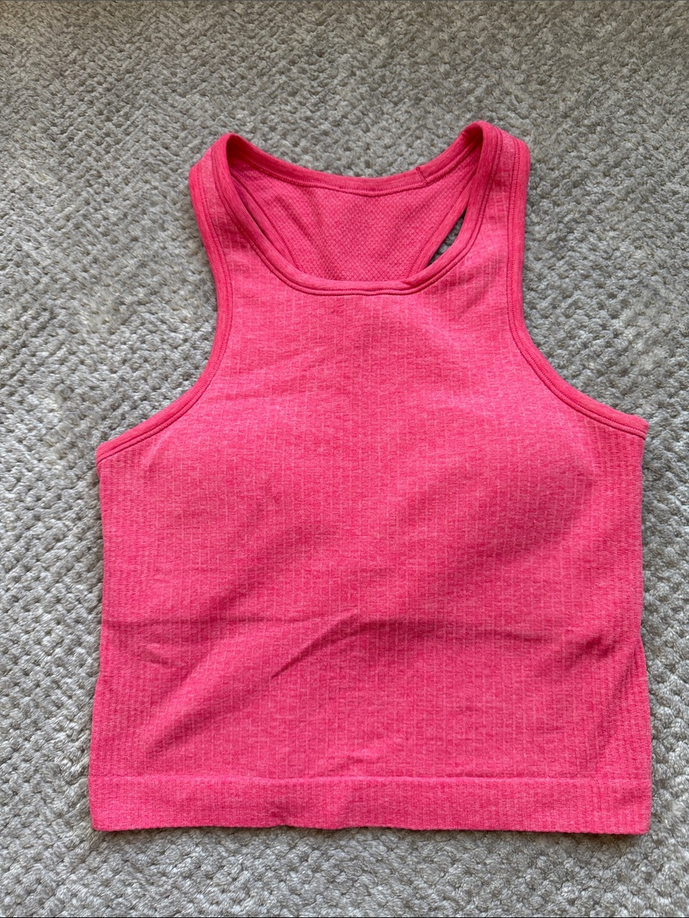 lululemon athletica Ribbed Racerback Tank size 4 glaze pink